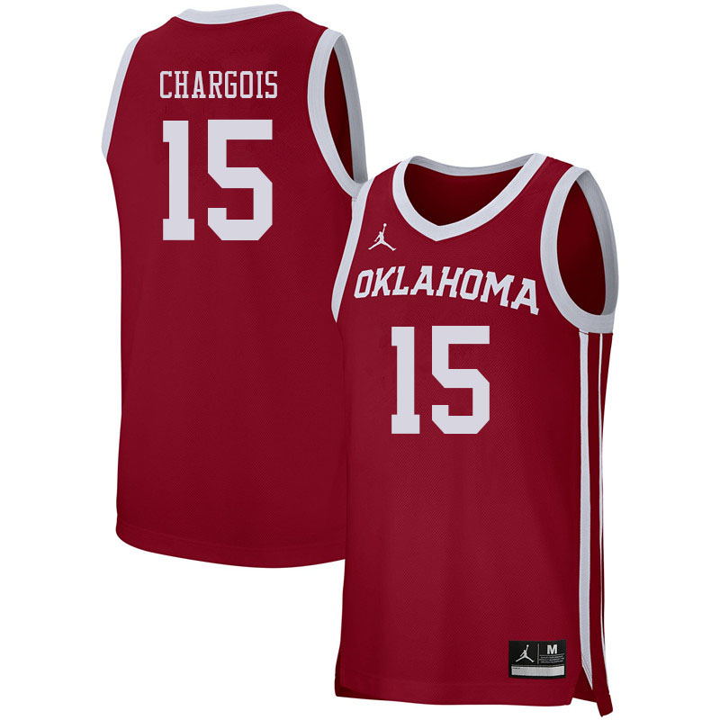 Oklahoma Sooners #15 Ethan Chargois College Basketball Jerseys Sale-Crimson